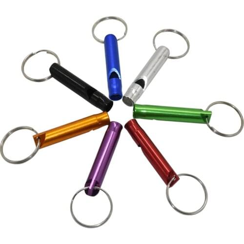 5pcs Aluminum Pigeon Training Whistle Flute Portable Keychain Adjustable Whistle Alarm Cat Dog Training Adjustable Whistle Alarm