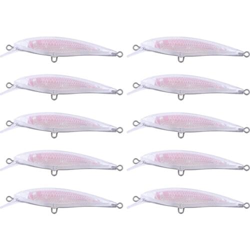 50pcs 9CM 7.2g blank nude baits crankbait Minnow bait Unpainted Lure Bodies Fishing bait