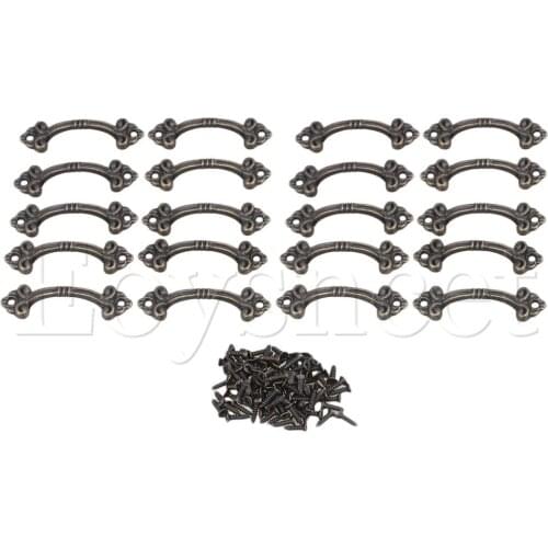 20xZinc Alloy Green Bronze European Style Retro Pull Handle for Drawer