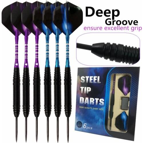6pcs/set of professional tungsten steel needle darts 23g professional game darts set with extra sharpening stone