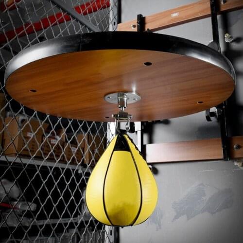Boxing Speed Ball Sports Bodybuilding Hanging Fitness Equipment Adult With Inflator Punching Bag Pear PU Leather Double End Gym
