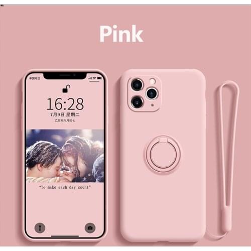 TPU Case For iPhone 11 12 Pro X S Max 6 6S 7 8 Plus SE 2020 For iPhone XR Silicone Belt Ring Bracket Magnetic Protective Case