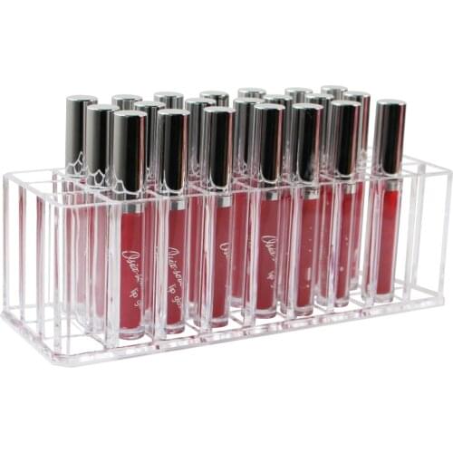 Lip Gloss Holder 27 Slots CC Cream Lipstick Box Display Stand Sundry Storage Box Cosmetic Makeup Organizer Holder