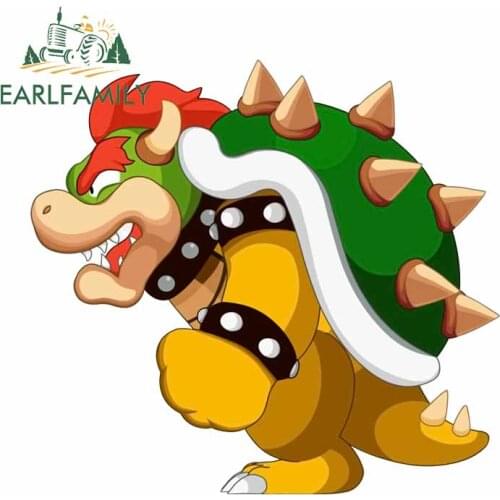 EARLFAMILY 13cm x 12.1cm for Super Mario Cartoon Car Stickers Bumper Window Laptop Wall Decal DIY Car Body Decals Decoration