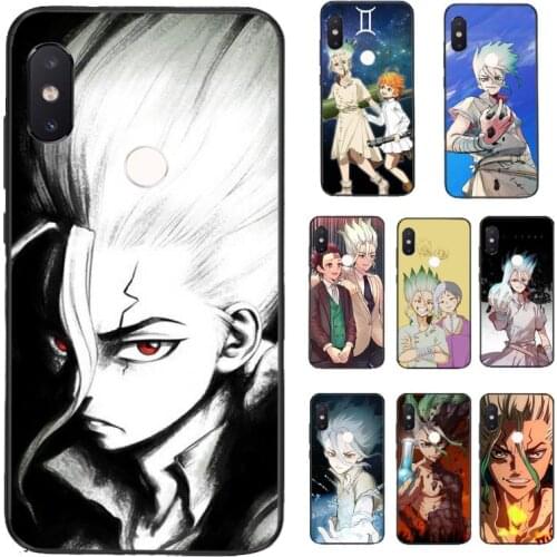 FHNBLJ anime Dr.STONE Soft black Phone Case for Xiaomi Redmi 5 5Plus 6 6A 4X 7 7A 8 8A 9 Note 5 5A 6 7 8 8Pro 8T 9