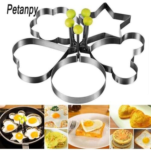 1PC Stainless Steel Omelette Egg Frying Mold Love Round Star Molds Mould DIY Kitchen Egg Pancake Breakfast Cooking Tools