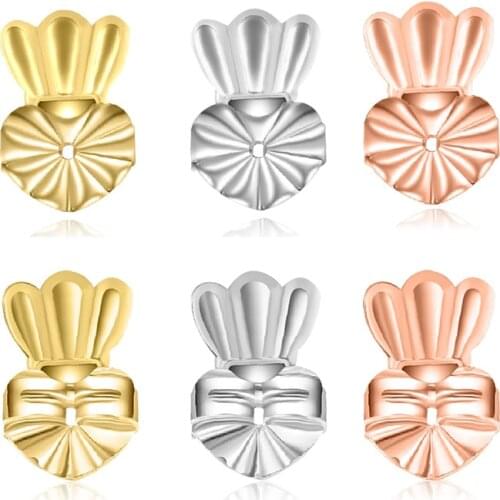 Magic Crown Clover Crossing Earring Lift Backs Support Hypoallergenic Earrings Lift Lifters Fits All Jewelry Findings Copper