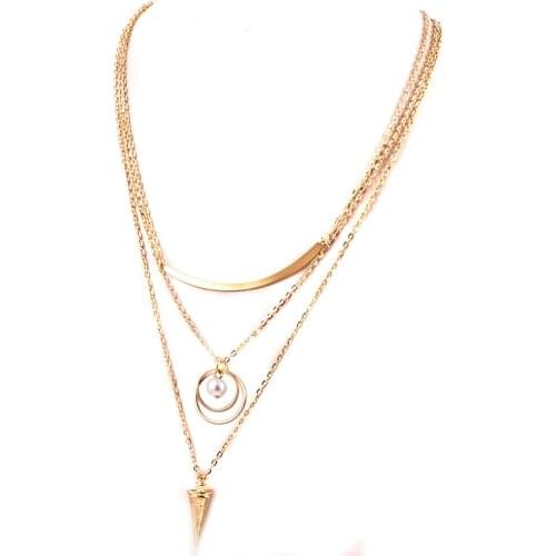 Hot Sale Sequins Statement Tassel Necklace Women Color Multilayers Chain Choker Necklaces Pendant Jewelry