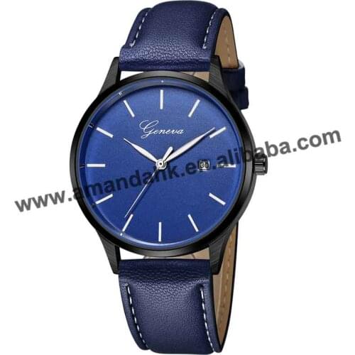 Hot Sale Casual Leather Wristwatch Hot Sale Women Dress Watches Geneva Women Men Sport Dress Watches 668