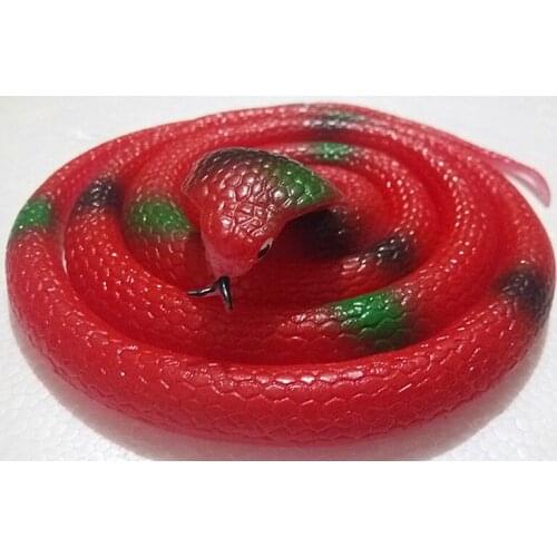 April Fools' Day Prank Toy Rubber Artificial Snake Fake Horror Simulation Cobra Halloween Gifts 130cm
