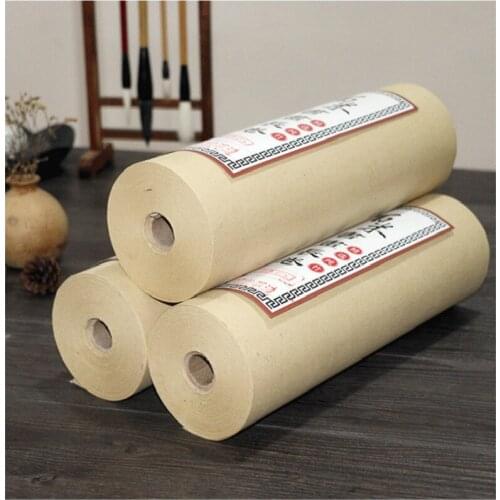 Chinese Rice Paper 100m Painting Calligraphy Half-Ripe Xuan Paper Thicke Roll Curtain Pattern Bamboo Pulp Rice Paper Rijstpapier