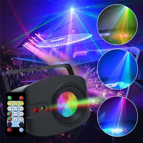 DJ Disco Light Party Lights , Voice Control DJ Laser Projector Lights 52 Modes RGB Effect Lamp for Party Home Wedding Disco Ball