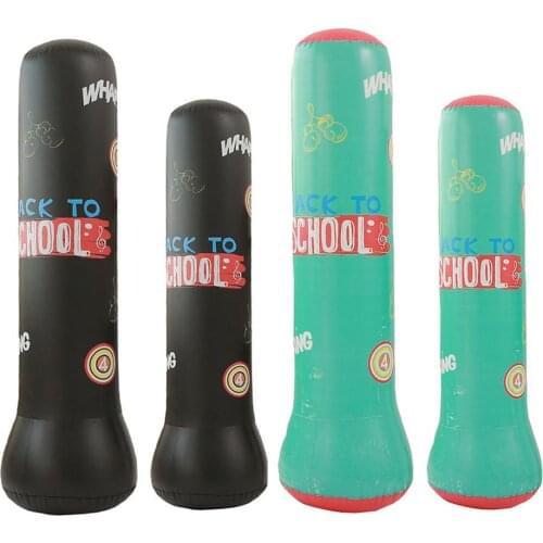 Inflatable Boxing Sandbag Free-standing Thickened Boxing Punching Bag For Adult Children Fitness Exercising Supplies