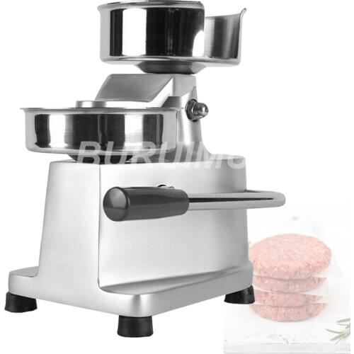 Stainless Steel Manual Hamburger Press Machine Hand Control Hamburgueria Patty Meat Making Maker