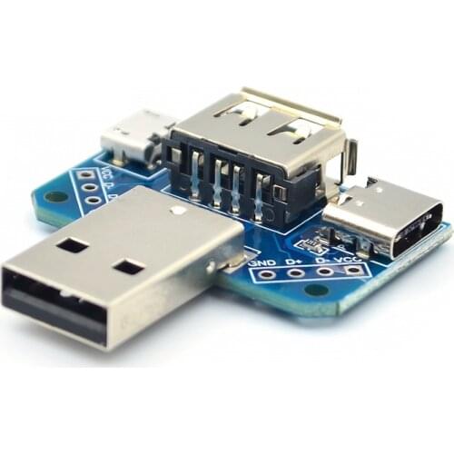 USB Head Switchboard Male USB Connector To Type-c Micro Female USB 2.54-4P Transfer Test Board USB Adapter Plate XY-USB4