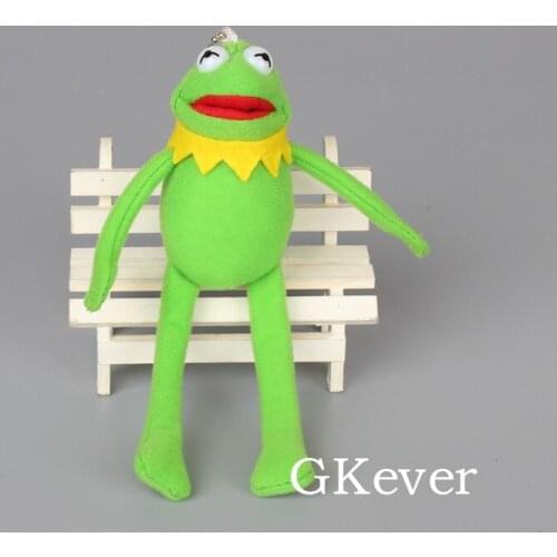 17 cm Anime Sesame Street Plush Keychain Pendant Cartoon Sesame Street Frog Soft Stuffed Animals Toys Women Kids Birthday Gift