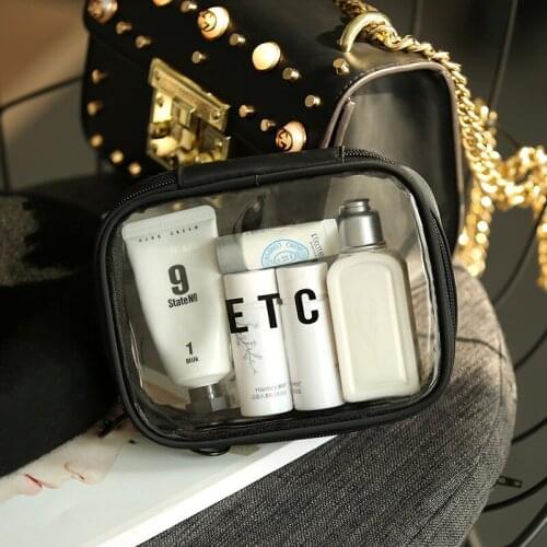 Portable Makeup Collection Bag PVC Simple Transparent Waterproof Wash Bag Travel Multifunctional Cosmetic Bag Portable Female