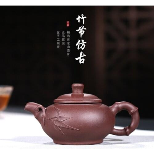 Manufacturer undressed ore old purple bamboo archaize mud POTS all hand purple sand teapot on a commission basis