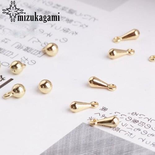 Alloy Simple Hanging Droplet Elliptical Small Ball Adjusting Chain End Beads 150pcs/lot DIY Earrings Jewelry Accessories