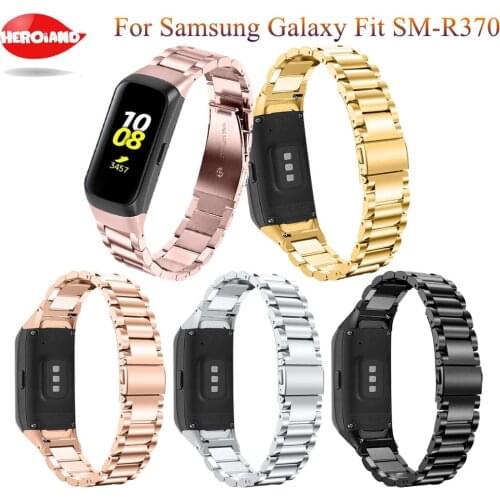 Fashion Stainless Steel Strap Watch Band For Samsung galaxy fit SM-R370 smart Wrist bands Bracelet High Quality Metal Watchstrap