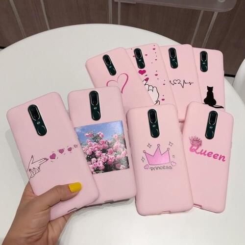 Pink Love Heart Case For OPPO F11 Pro Case Luxury Matte Soft TPU Silicone Slim Protect Back Cover for OPPO F11 A9 F11 Pro Bumper