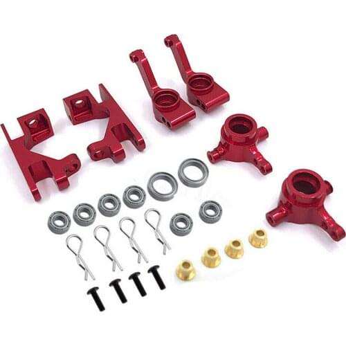 Aluminum Alloy Steering Cast Blocks Stub Axle Carrier Kit For 1/10 Traxxas Slash 5807 4x4 Rustler RC Car DIY Replacement Upgrade