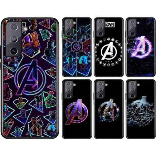 Marvel Avengers A Logo For Samsung Galaxy S21 S20FE S10 S10e S9 S8 S7 S6 Ultra Plus Lite Edge 5G Phone Case