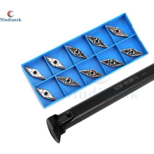 S20R-MVUNR16 Internal Turning Tool Holder CNC Lathe Tool S25S-MVUNR16 MVUNL 10pcs VNMG1604 Inner Hole Carbide Inserts Lathe Suit