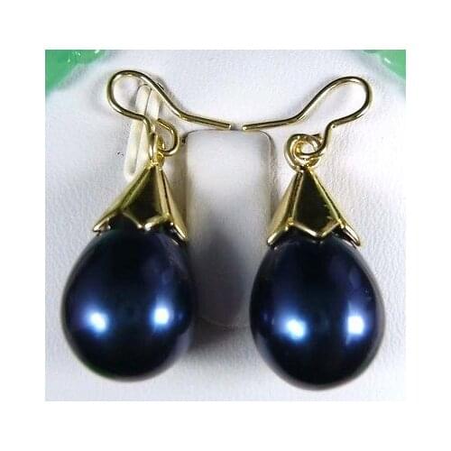 SHIPPING6 colors!fine gray/blue/pink/green/red/purple/coffee shell pearl earring