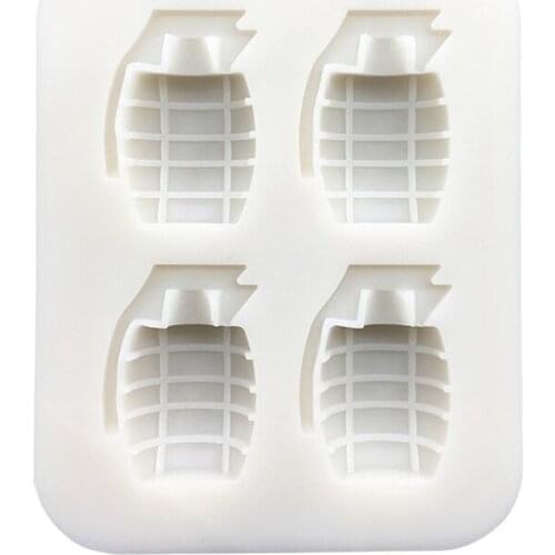 4 Hand Grenades Silicone Mold Sugarcraft Fondant Cake Decorating Tools Cupcake Chocolate Baking Mold