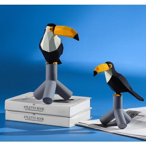 Toucan Sculpture Resin Statue Nordic Decoration Home Decor Statues Figurines Modern Decoration Table Ornament