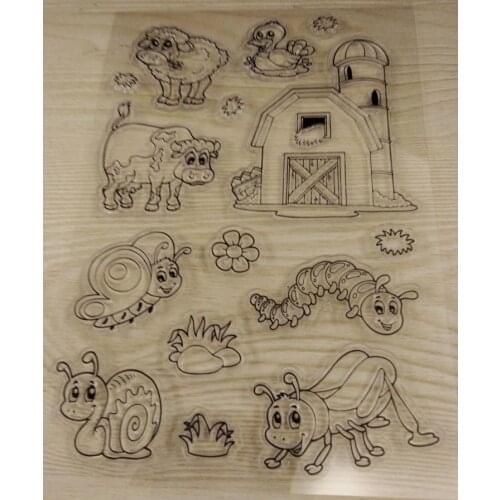 11*16cm sheep Insect Stamping 3D DIY Scrapbooking Craft Embossing Stamps Rubber Stencil Folder Photo Card Frame