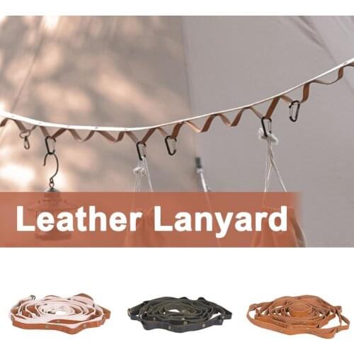 Camping Hanging rope Laundry Line Multifunctional Webbing Ribbon Leather Picnic Hanging Rope for Outdoors Tent Accessories