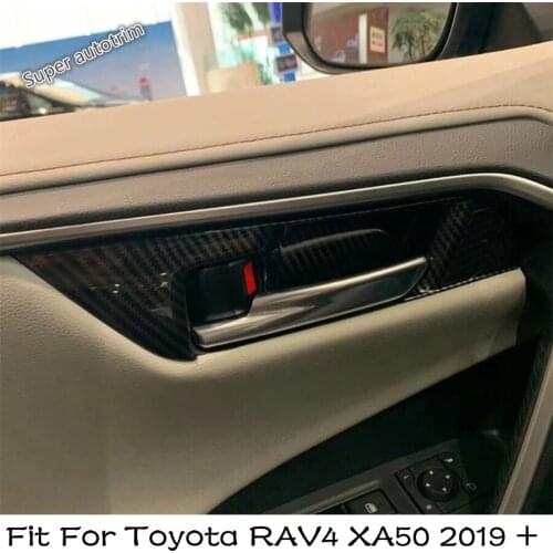 Lapetus Inner Door Handle Pull Doorknob Bowl Frame Cover Trim Fit For TOYOTA RAV4 RAV 4 XA50 2019 2020 2021 Accessories Interior
