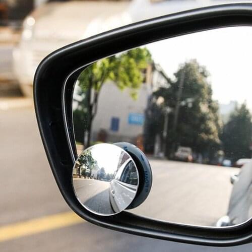 2Pcs Car Mirror HD Convex Mirror Blind Spot Auto Rearview Mirror 360 Degree Wide Angle Vehicle Parking Rimless Mirrors