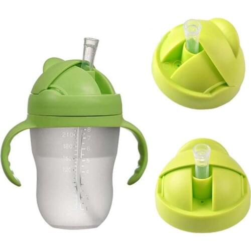 1Set 360 Degrees Rotated Baby Learning Drinking Straw Cup Cover Flip lid Leakproof Infants Bottle Change to Water Cup Lid