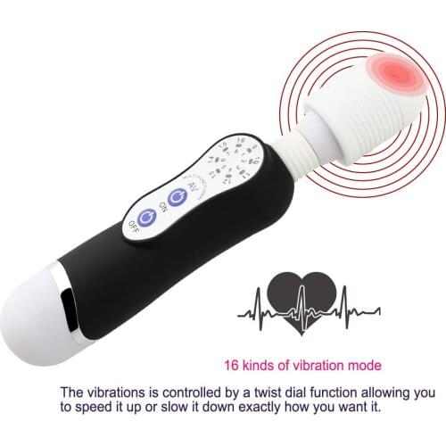 16 Speeds Magic Wand AV Vibrator Clitoris Stimulator Sex Toy for Adults G Spot Vibrating Dildo Body Massager Sex Toys for Woman