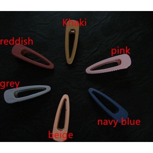 1 X 8cm Scrub Hollow Bang Clips Water drop Clip Hairpins Hair Grips DIY Accessories