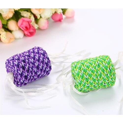 2PCS Cat Chew Toy Funny Interactive Assorted Cat Play Toy Pet Bite Toy Pet cat ribbon roller throwing toy Kitty Kitten Toys