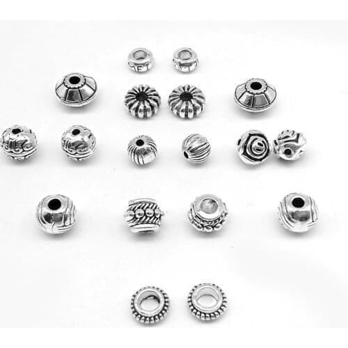 20pcs Round Bead Separator Torus Pendant Loose Beads Bracelet Necklace Rose Bead DIY Jewellery Making Supplies