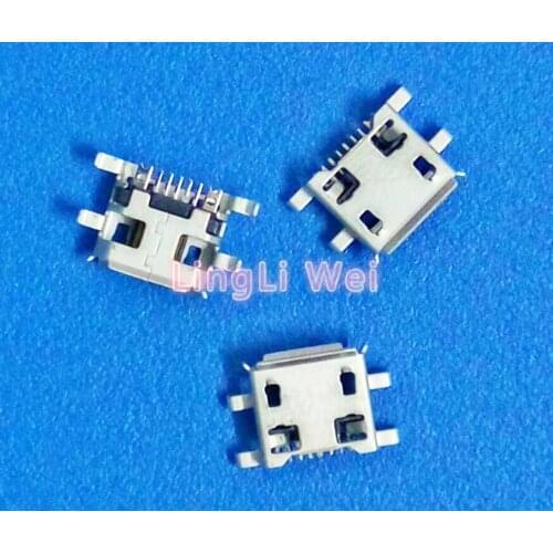 20pcs lot Micro USB 5pin heavy plate 0.72mm Female Connector have curling side Female Jack For Mobile Mini USB repair mobile