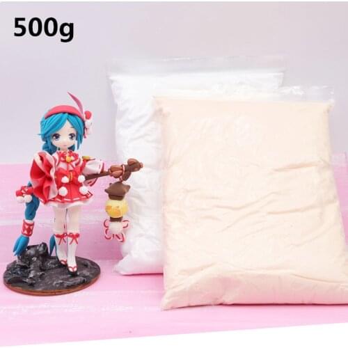 500g/bag professional ultra-light clay color soft clay DIY doll mud dry polymer doll skin plasticine safety sculpture clay