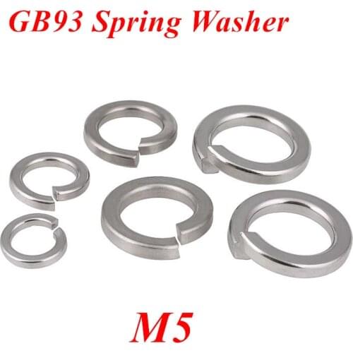 500pcs M5 GB93 Spring Washer Shim Washer Ring Washer 5mm Circlip retaining ring gasket 304 Stainless steel