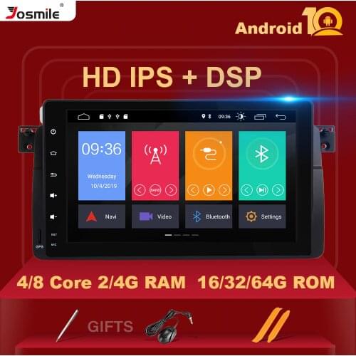 Josmile Car Multimedia Player 1 Din Android 10 For BMW E46 M3 Rover 75 Coupe Navigation GPS DVD Car Radio 318/320/325/330/335