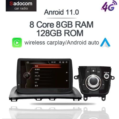 Carplay 9" DSP Android 10.0 Car DVD Player 8core 128GB ROM 6GB RAM 4G LTE WIFI GPS autoradio TV For Mazda 3 Axela 2014 2015 2016