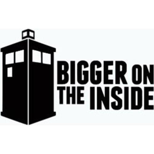 Black/Sliver Dr. Who Tardis Bigger On The Inside Vinyl Car Sticker Decal for Truck Car Window Door Body C314