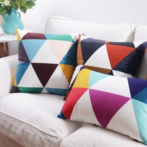 Custom made Nordic Geometric Throw Pillows Lattice pattern Pillows Decorate colorful comfortable Sofa Pillow free shipping