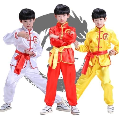 Children Chinese Traditional Wushu Clothing for Kids Martial Arts Uniform Kung Fu Suit Girls Boys Stage Performance Costume Set