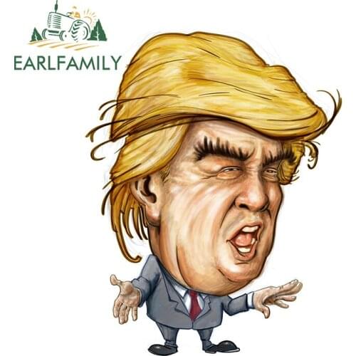 EARLFAMILY 13cm x 10.3cm for Trump RV Car Refrigerators Stickers Funny Car Assessoires Decal Vinyl Waterproof Motorcycle Decals