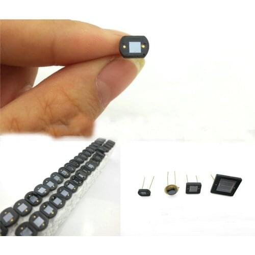 5pc Photodiode receiver 3*3mm Solar silicon photocell receiving surface ceramic Photoelectric sensor 2pin